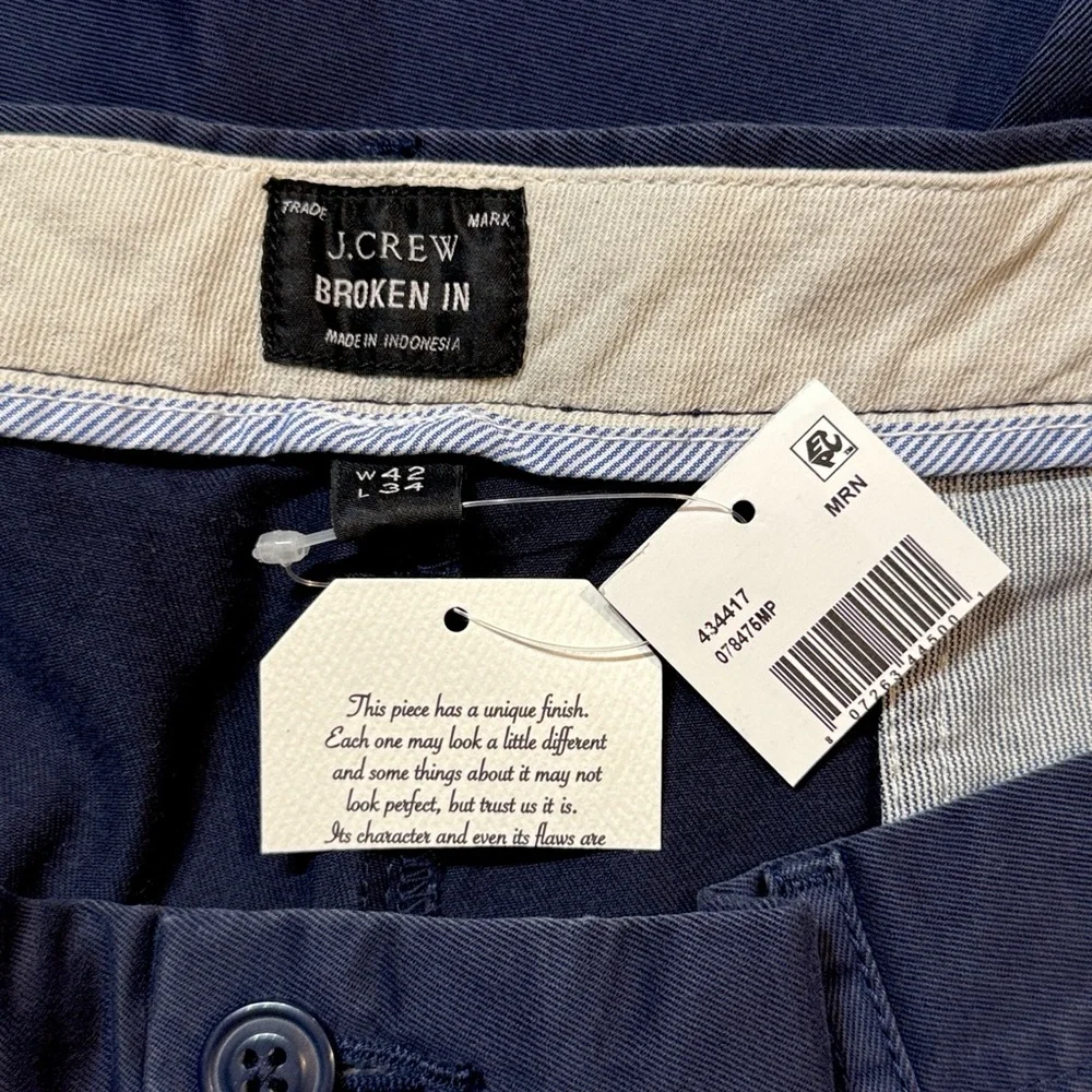 J. Crew Broken-in Straight Chino Pants, 42x34